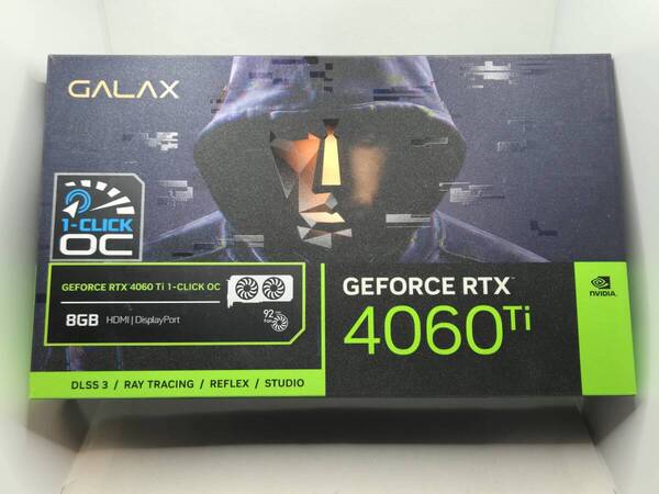 【動作確認済み・使用時間少ない】 GALAX GeForce RTX 4060 Ti 8GB 1-Click OC