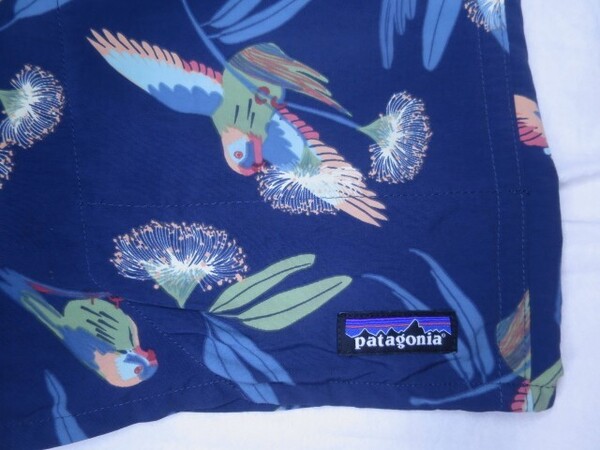 patagonia パタゴニア 2019 バギーズロング 7インチ S サイズ PABL パロット 鳥 オウム 58034 バギーズショーツ
