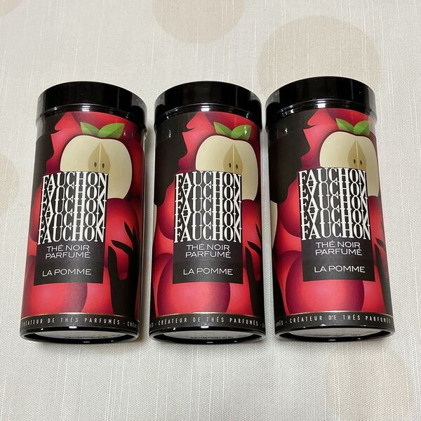◆送料込 即決◆ フォション FAUCHON 紅茶 3缶セット アップル リーフティー 茶葉