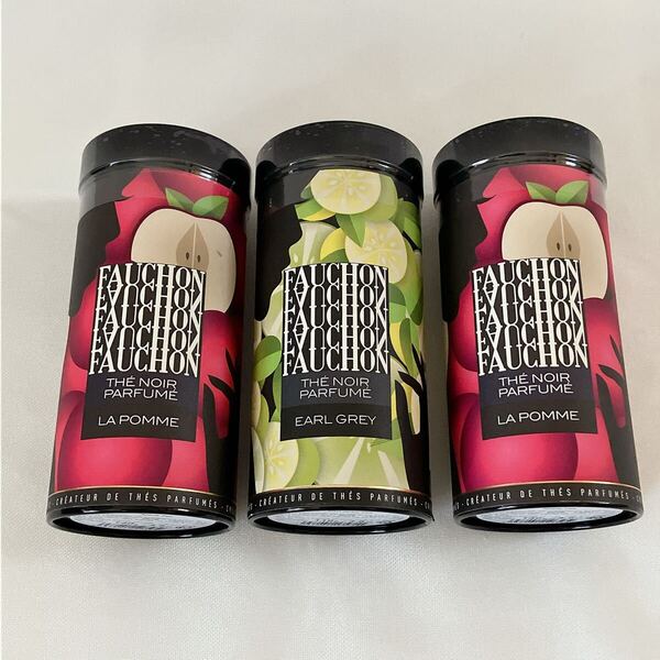 ◆送料込 即決◆ フォション FAUCHON 紅茶 3缶セット アールグレイ アップル リーフティー 茶葉