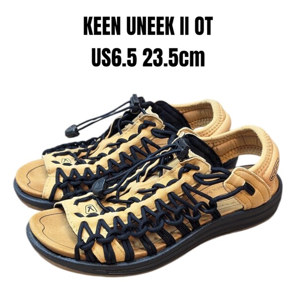 KEEN UNEEK II OT キーン ユニーク 23.5cm ベージュ系 レディースサンダル KEENサンダル スポーツサンダル キャンプ アウトドア
