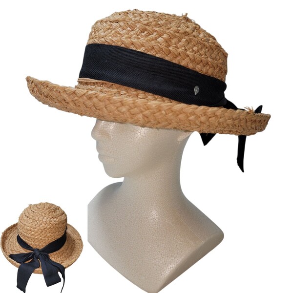 【 極美品 】HELEN KAMINSKI ヘレンカミンスキー 紫外線対策 ラフィアハット Classic クラシック 麦わら帽子 ONE SIZE 57,5㎝
