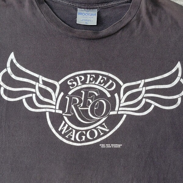 90S USA製 ヴィンテージ VINTAGE 1990年サマーツアーTシャツ REO Speedwagon アールイーオースピードワゴン Tシャツ XL 両面 BROCKUM