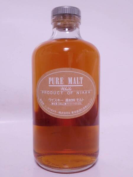 ★古酒☆ ニッカ ピュアモルト ホワイト 500ml 43% ☆送料無料☆ NIKKA WHISKY PURE MALT WHITE ★