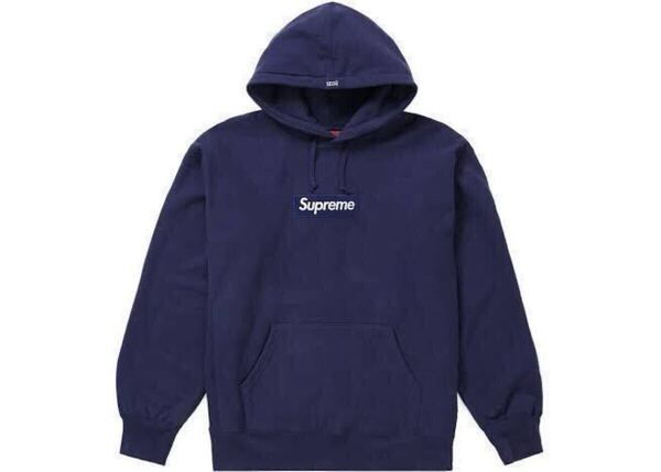 新品 国内正規 ボックス ロゴ スウェット シュプリーム パーカー 紺 supreme box logo hooded sweatshirt washed navy Medium M 21AW 25SS