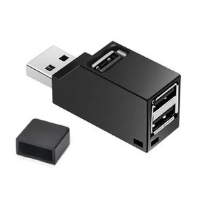◎3ポート USB2.0ハブ 《ブラック》 USBハブ 拡張 軽量 小型