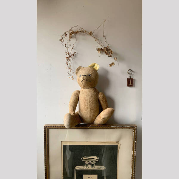 フランス 1900-20s くま ベア ぬいぐるみ 動物 おもちゃ 人形 ドール グラスアイ 木毛 ビスク テディ muchloved ヴィンテージ アンティーク
