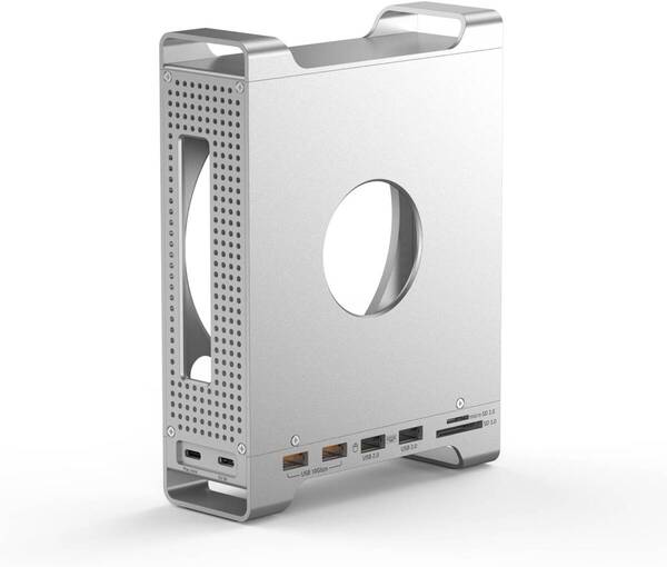 M.2 NVMe SSD 外付けケース ドッキングステーション シャーシ(Mac mini M4/M4 Pro用)、USB3.2 10Gbps高速転送 SD/Micro SD 3.0、最大8TB