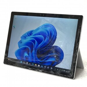 お宝アキバ/ジャンク無保証品 ガラス割れ Wi-Fi カメラ 充電100%2h Surface Pro4 1724 12.3型 W11P64 m3-6Y30 SSD128 メ4 梱80 大4054