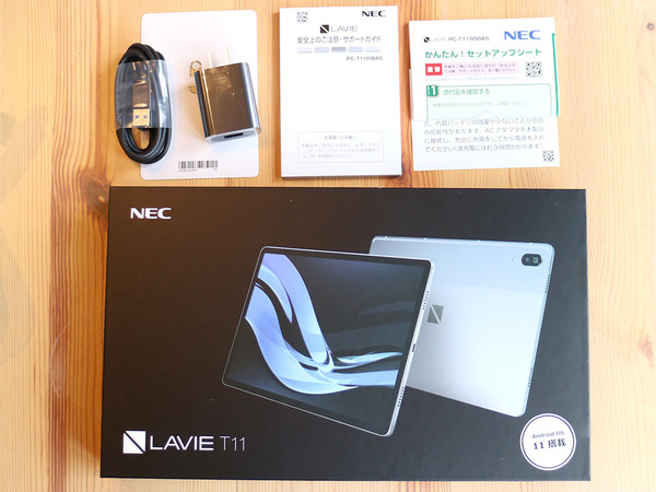 NEC Tab T11 タブレット 11.5型ワイド 有機ELディスプレイ Android 11 Qualcomm Snapdragon730G 6GB 128GB シルバー PC-T1195BAS