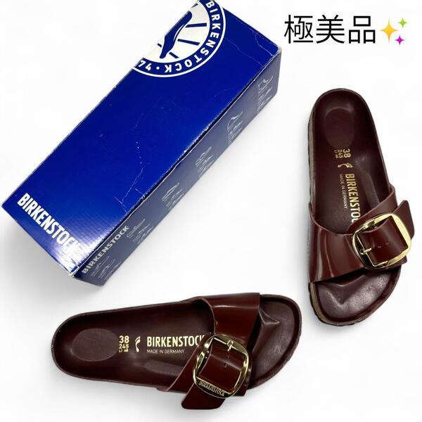 ほぼ未使用 ビルケンシュトック Birkenstock madrid マドリッド ビッグバックル サンダル 38 24.5cm ユニセックス