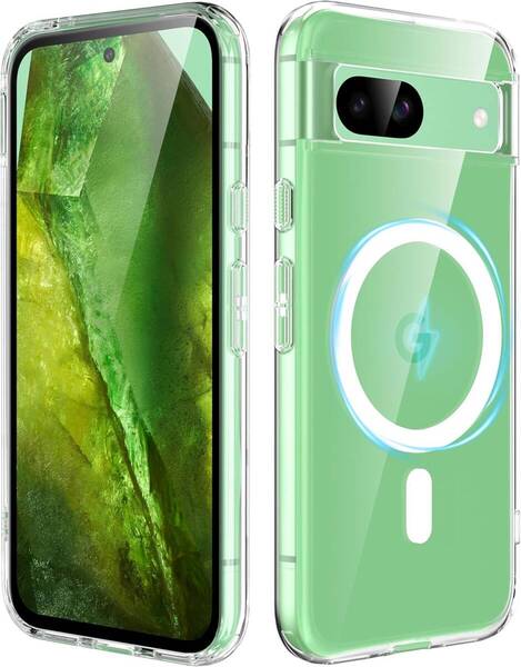 ORANGA Google Pixel 8a ケース マグネット搭載 マグセーフ対応 ピクセル 8a カバー クリスタル・クリア/S662