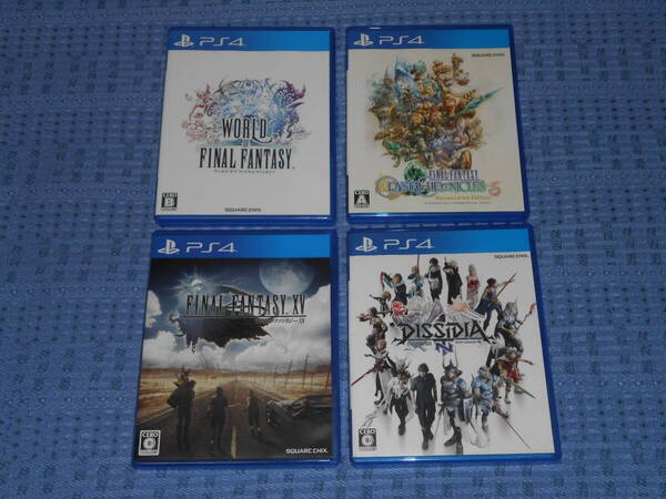 PS4ソフト4本 ワールド オブ ファイナルファンタジー・クリスタルクロニクル リマスター ディシディア ファイナルファンタジーNT FFXV(15)
