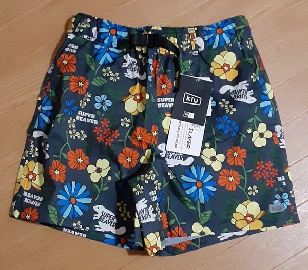 スーパービーバー KiU SUPER BEAVER ハーフパンツ XLサイズ 花柄ショートパンツ キウ AETX-TECH