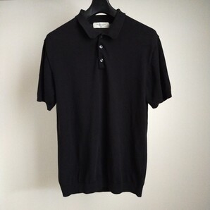 MOONCASTLE アイスコットン ポロネック サマーニットポロシャツ 黒 ムーンキャッスル ICE COTTON POLO NECK