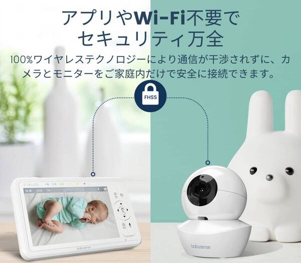 ☆HD画質ベビーカメラ 見守りカメラ ベビーモニター 双方向トーク