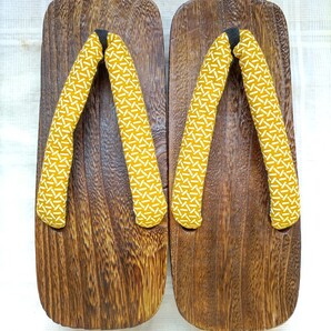 男性向け下駄(鬱金色/網代)・在庫処分