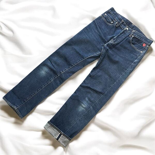 美品 Shu Jeans セルビッチ デニムパンツ 赤耳 セルビッジ インディゴ シュージーンズ ジーンズ ストレッチ スリム スキニー SLIM FIT