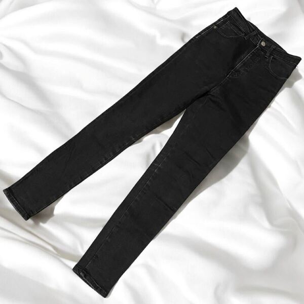 美品 ロンハーマン ヴィンテージ スキニーデニムパンツ ハイウエスト BLACK R.H.Vintage ジーンズ Ron Herman used加工 Universalジップ