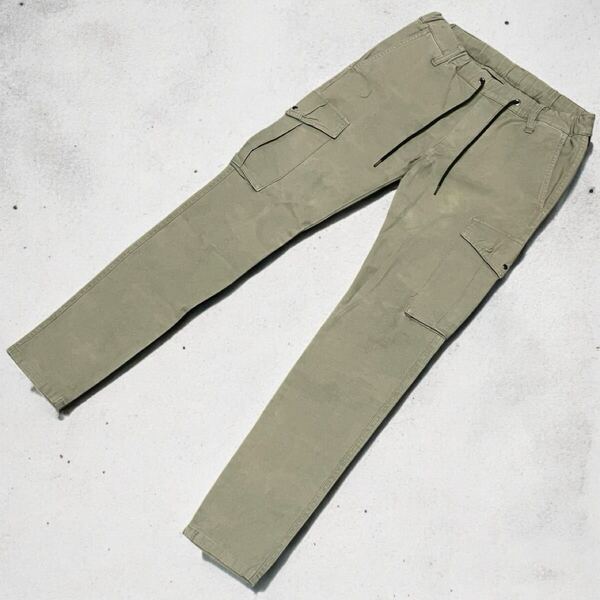 美品 wjk スキニー シャドウ迷彩 カーゴパンツ カモフラ イージーパンツ 日本製 wjk Skinny Cargo Pants カモ ミリタリー 軍パン 紐入り