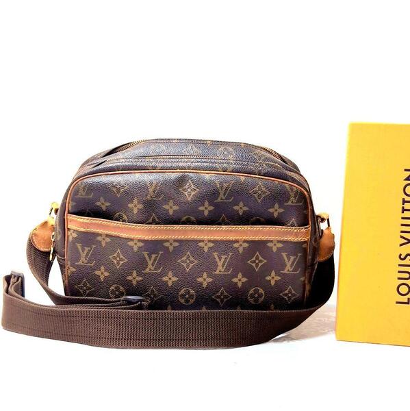 【正規品】ルイヴィトン LOUIS VUITTON モノグラム リポーターPM ショルダーバッグ ブラウン 茶 クロスボディ 斜め掛け