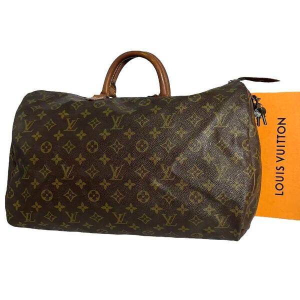 【正規品】ルイヴィトン LOUIS VUITTON モノグラム スピーディ40 ハンドバッグ ボストンバッグ ブラウン 茶