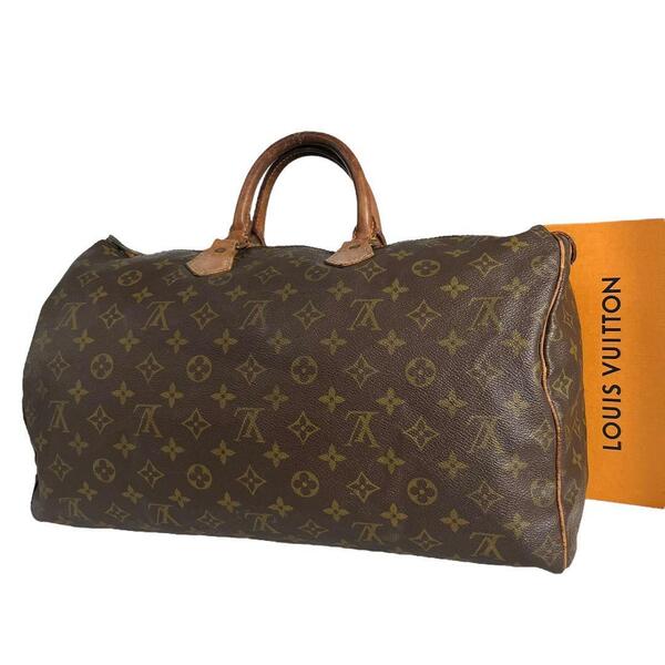 鑑定済 スピーディ40 ルイヴィトン LOUIS VUITTON モノグラム ハンドバッグ ボストンバッグ ブラウン 茶 正規品