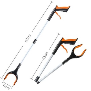 マジックハンド オレンジ 入院 妊娠中の方にも便利 快適サポート用品 折りたたみ式 軽量 磁石機能 83cm 持ち運び つかみ棒