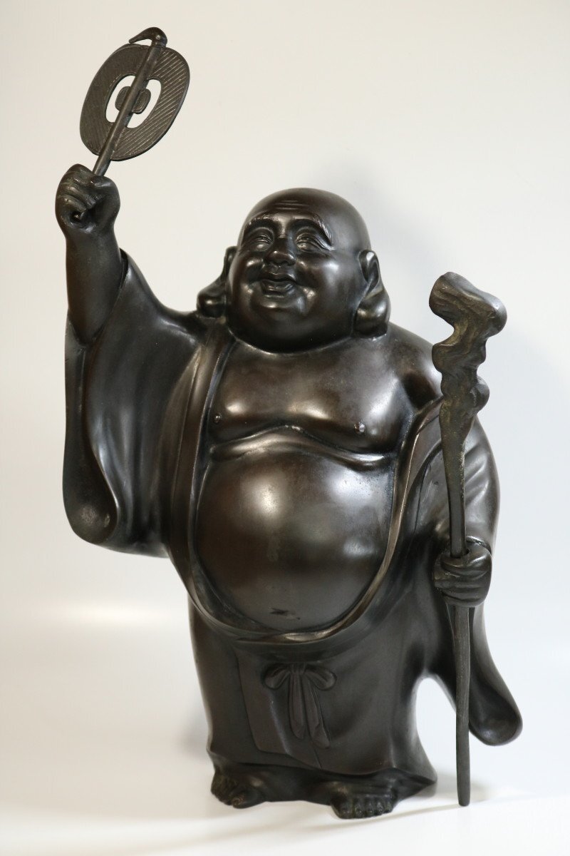 中国美術 布袋様 真鍮骨董 銅製唐物 七福神 大 縁起 Yahoo!オークション -「布袋」(金属工芸) (工芸品)の落札相場