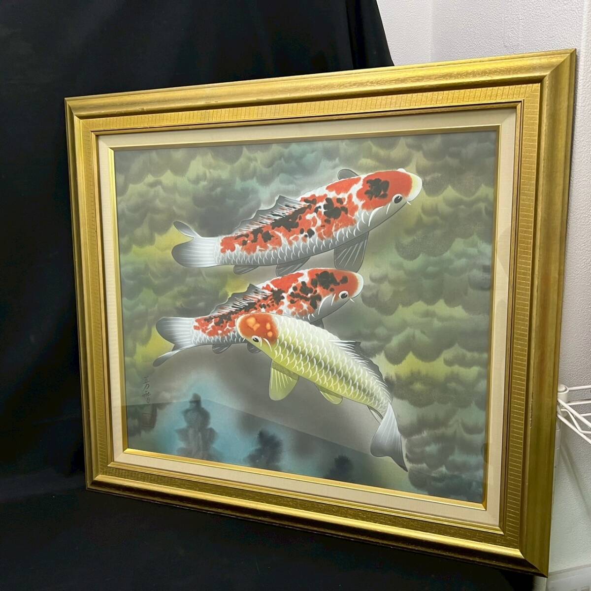 F10 肉筆水彩日本画 『錦鯉』 高級木製額縁付属 外寸約713×638mm 2025年最新】Yahoo!オークション -絵画 日本画 鯉(美術品)の中古