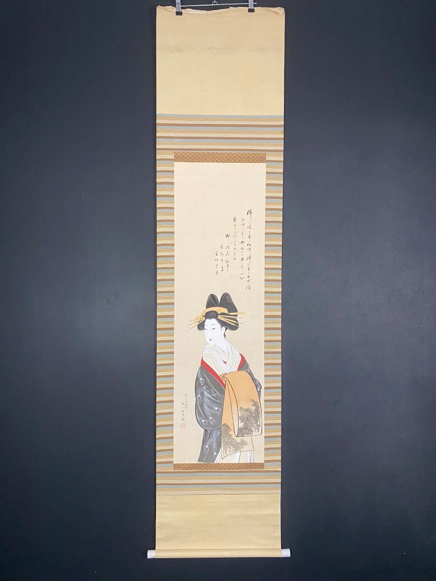 歌川春光 日本画 掛軸 絹本 歌川春光 日本画 掛軸 絹本 Yahoo!オークション -「歌川春光