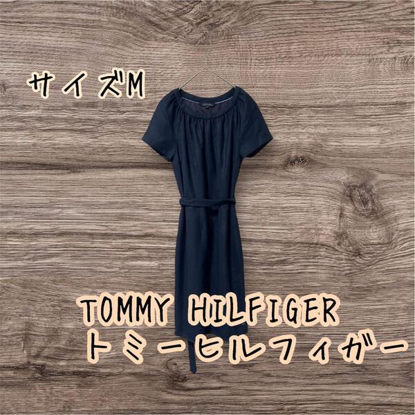 TOMMY HILFIGER トミーヒルフィガー ネイビー 半袖ワンピース 4