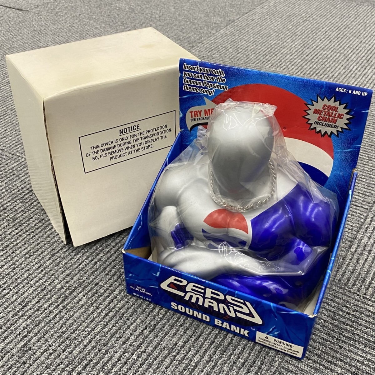 【希少】ペプシマン 貯金箱 シルバー/ブルー&シルバー2個セット Yahoo!オークション -「ペプシマン貯金箱」の落札相場・落札価格