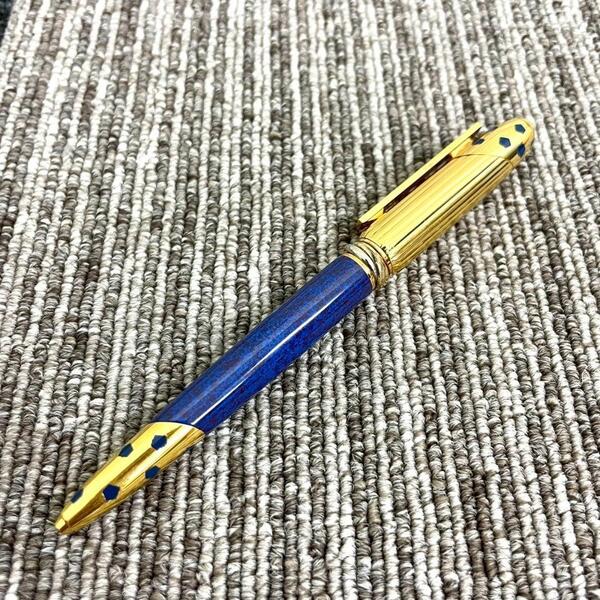 美品 Cartier カルティエ パンテール トリニティ ボールペン ブルー