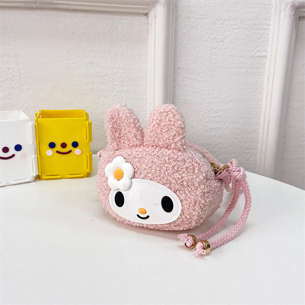 ショルダーポーチ ポーチ もこもこ ポシェット 子供 女の子 斜めがけ ショルダーバッグ ウサギ かわいい ピンク4