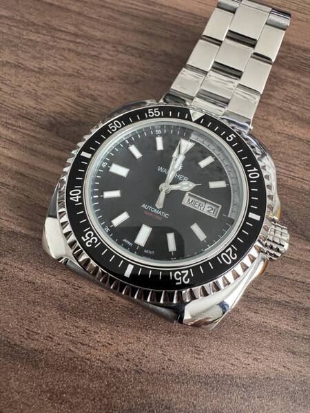 【美品】WANCHER MARITIME ワンチャー マリタイム 584-8205 自動巻 ブラック文字盤 デカ厚