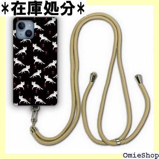 AQUOS sense7 SH-53C / SHG10 カバー スマホカバー 猫 お花 ブラック 総柄 かわいい 1008