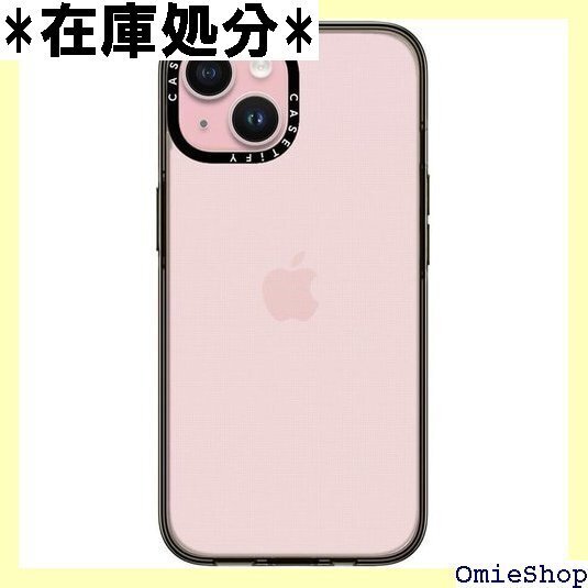 CASETiFY コンパクト iPhone 15 ケー 1.2mからの落下テストをクリア - クリア ブラック 1129