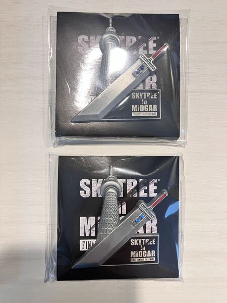 【限定品】 FF7R × スカイツリー FINAL FANTASY Ⅶ ファイナルファンタジー ノベルティ ピンバッジ リメイク リバース FF7 プレイアーツ改