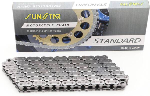 SUNSTAR【バイク チェーン SS525SKC-124NT】サイズ:525 リンク数:124 スタンダード(メッキなし) オートバイ サンスター アフリカツイン