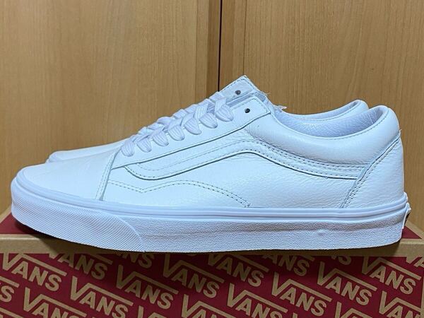 ☆新品 国内正規品 USA企画 VANS OLD SKOOL US10 28cm PREMIUM LEATHER TRUE WHITE バンズ オールドスクール プレミアム レザー ホワイト