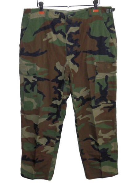 ◇ 90’s ビンテージ 米軍 U.S.MILITARY 実物 BDUパンツ リップストップ ウッドランドカモ カーゴパンツ M-R 1995年製