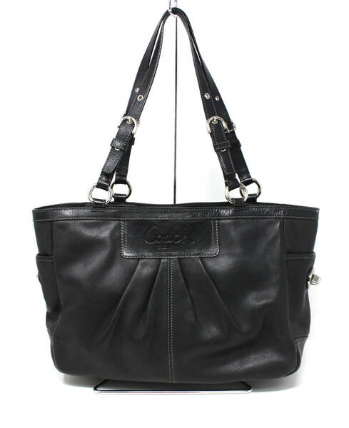 COACH コーチ 13759 レザープリーテッド トートバッグ 黒