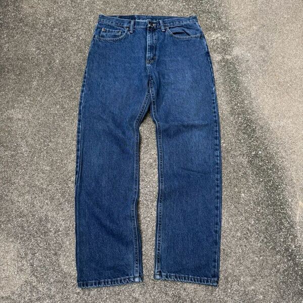 良サイズ 00s wrangler 96501mr ワイドデニムパンツ ラングラー ヴィンテージ ジーンズ インディゴ パンツ ストレート W33 L30 W82cm