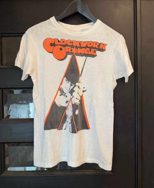 70s 80s clockwork orange 時計じかけのオレンジ ヴィンテージ Tシャツ Hanes S 染み込みプリント 映画T コレクション