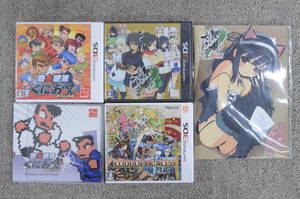 B◆任天堂 3DS 熱血硬派くにおくん すぺしゃる コード・オブ・プリンセス 閃乱カグラ Burst 紅蓮の少女達 ゲーム ソフト 3点 ケース 取説付