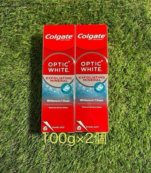 ※100g×2コ Colgate コルゲート オプティックホワイト 送料込み ホワイトニング ハミガキコ
