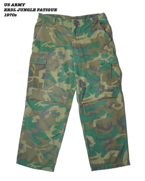 US ARMY ERDL JUNGLE FATIGUE TROUSERS 1970s MIL25017 Vintage アメリカ軍 ジャングルファティーグ カーゴパンツ 1970年代 ヴィンテージ