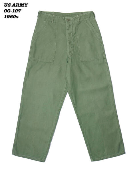 US ARMY OG-107 UTILITY TROUSERS 1960s MIL25022 Vintage アメリカ軍 ベイカーパンツ 1960年代 ヴィンテージ ユーティリティーパンツ