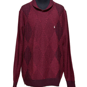 株)ブルーメイト/ハッシュパピー★Hush Pappies★長袖ショールネックセーター新品同様●